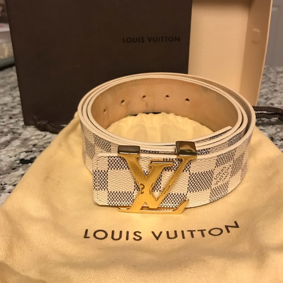 Louis Vuitton Cream Initiales 44 Belt 